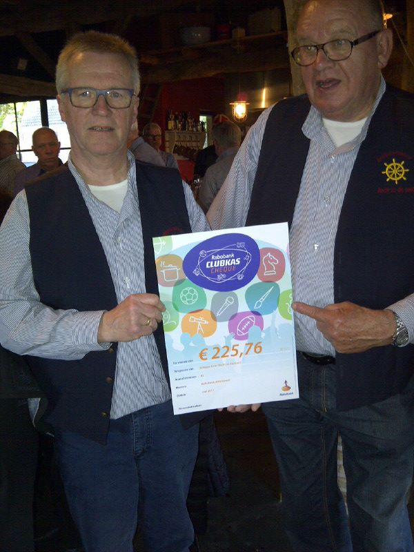 Schipperskoor ‘Recht zo die gaat’ Rabobank Clubkas 2017